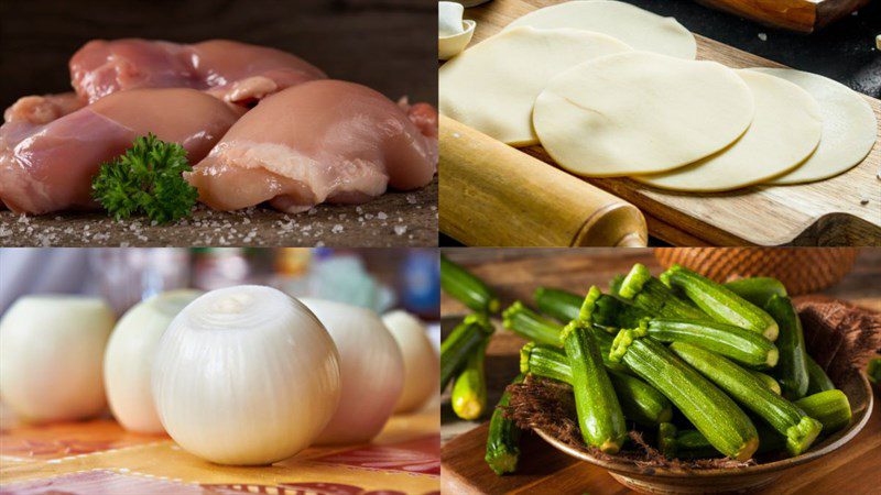 Ingredients for Korean steamed dumplings