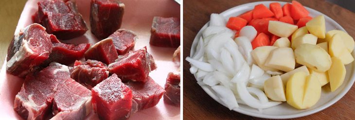 Step 1 Prepare the ingredients for Beef Stew with Red Wine