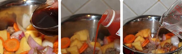 Step 3 Stew beef Beef stewed with red wine