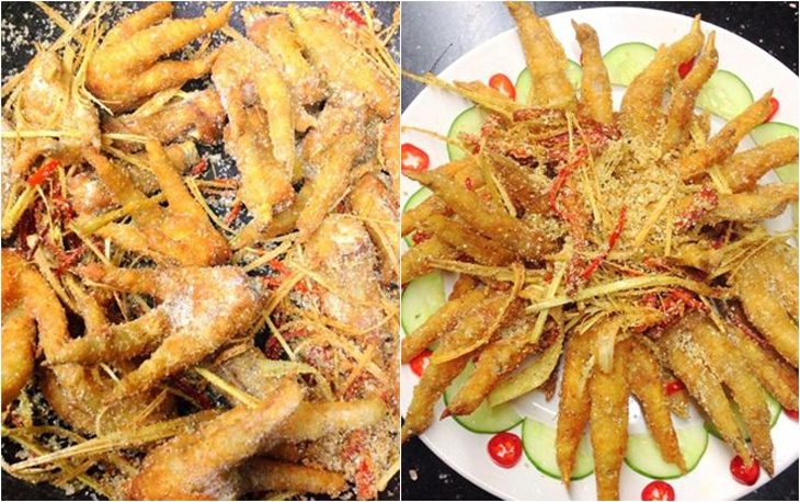 Step 3 Fry the chicken feet Fried salted chicken feet