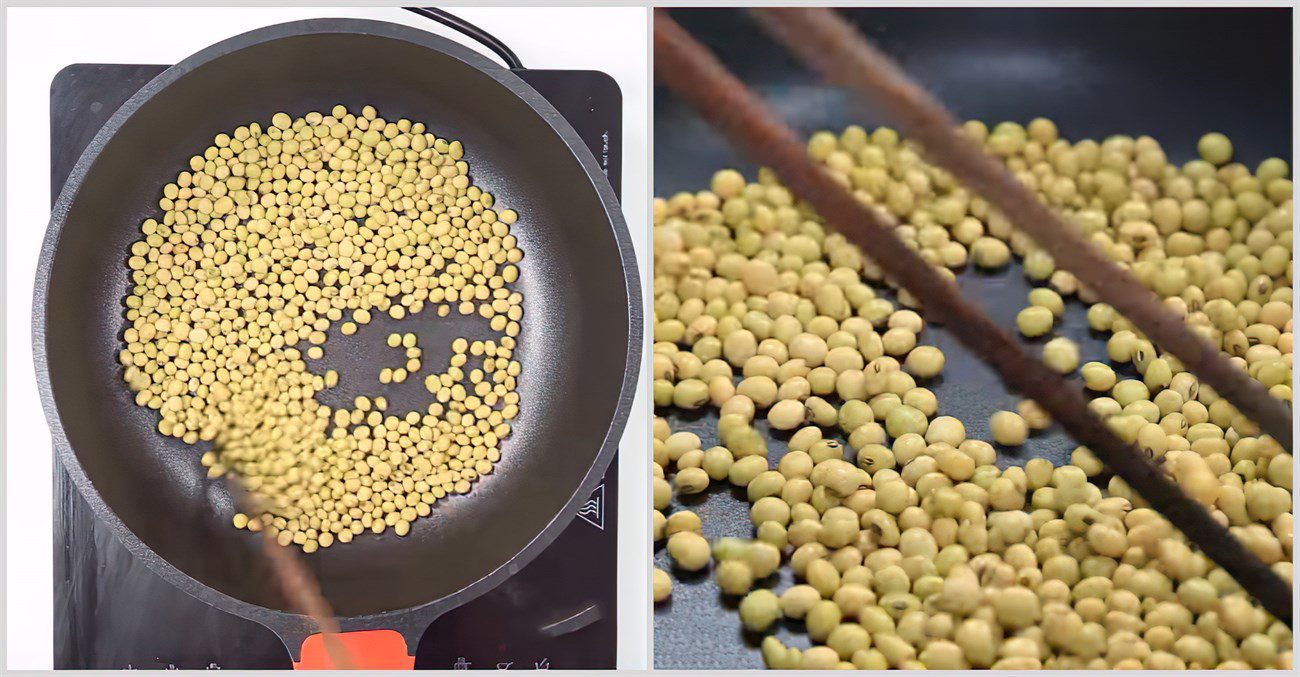 Step 2 Roast the soybeans Butter roasted soybeans