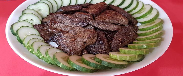 Step 4 Final product Fried five-spice liver