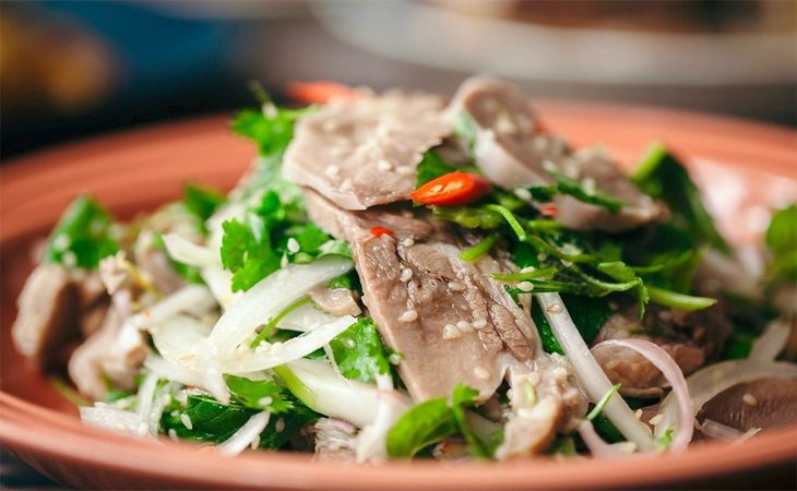 Step 4 Final product Pig Tongue Salad with Onion