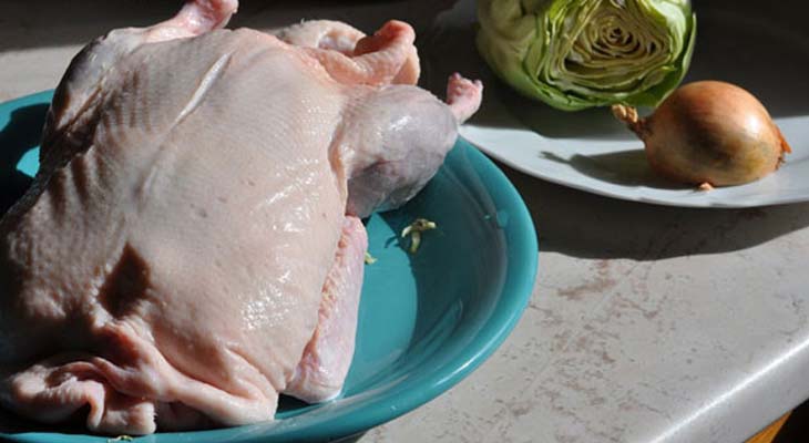 Ingredients for duck salad