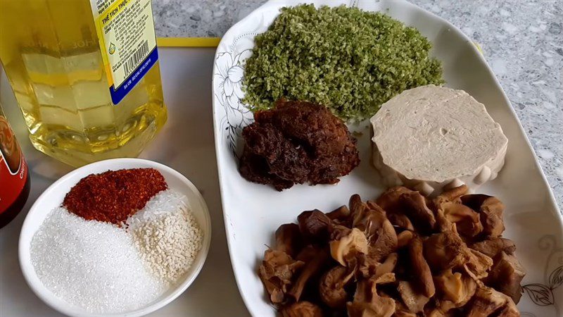 Ingredients for 2 ways to make shrimp paste, vegetarian shrimp paste