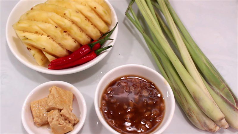 Ingredients for the dish 2 ways to make vegetarian fish sauce and shrimp paste