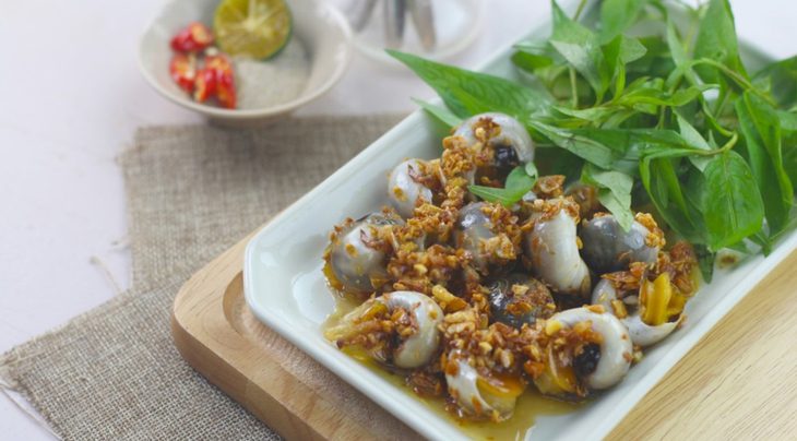 Step 4 Finished product Stir-fried snails with garlic