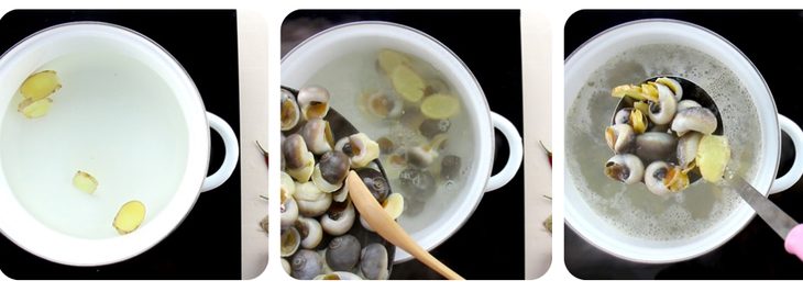 Step 2 Prepare the snails for Garlic Stir-Fried Snails