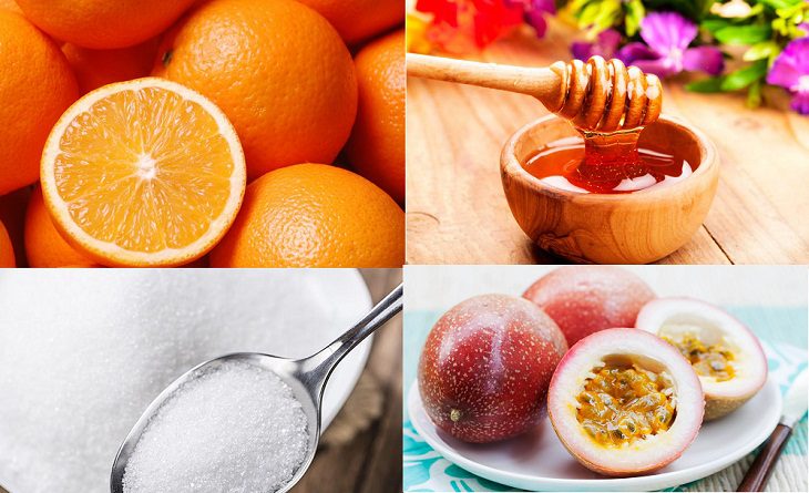 Ingredients for 3 ways to make orange jam