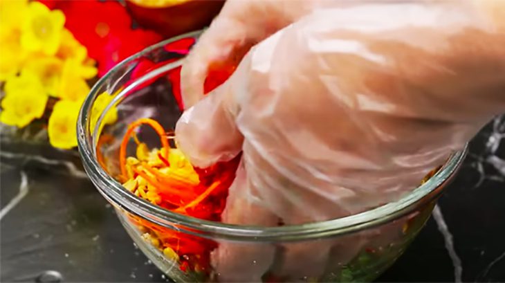 Step 2 Banana Flower Salad for Traditional Sour Banana Flower Salad