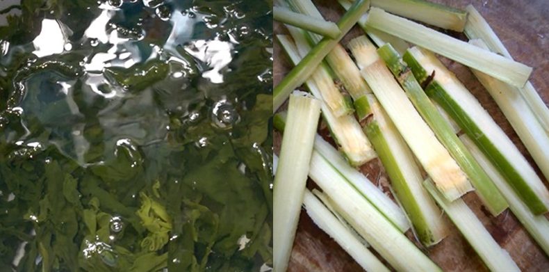 Step 1 Prepare the ingredients for seaweed sugarcane juice