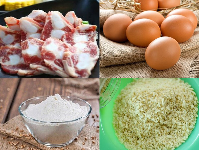 Ingredients for fried ribs
