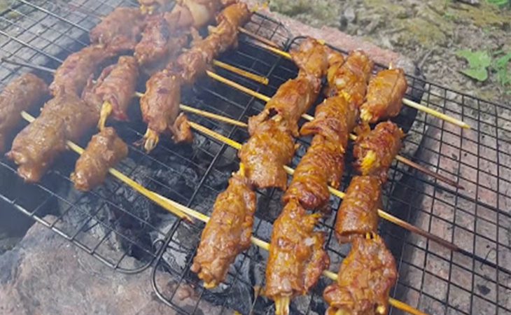 Step 2 Beef preparation Grilled beef (grilled beef skewers)