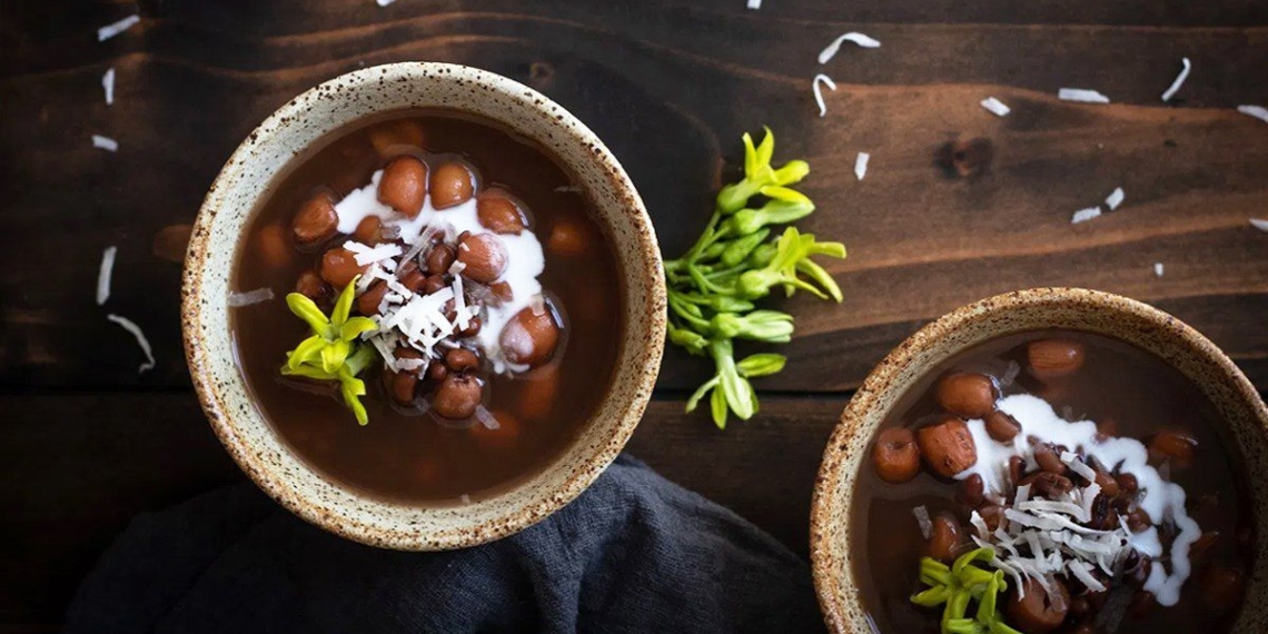 2 ways to cook red bean che with lotus seeds and sweet potato in thick syrup 05302