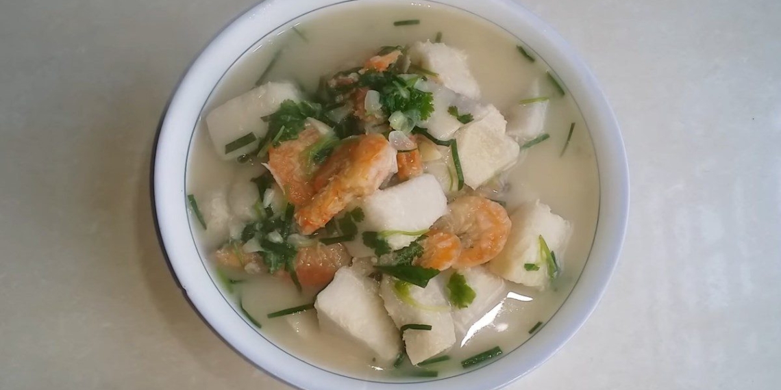 2 ways to cook yam soup with delicious attractive shrimp easy to make 13192