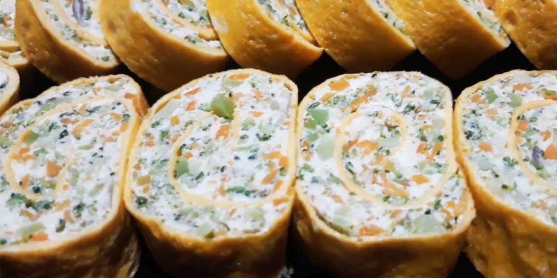 2 ways to make chicken rolls with vegetables and chicken rolls with fragrant garlic 05544