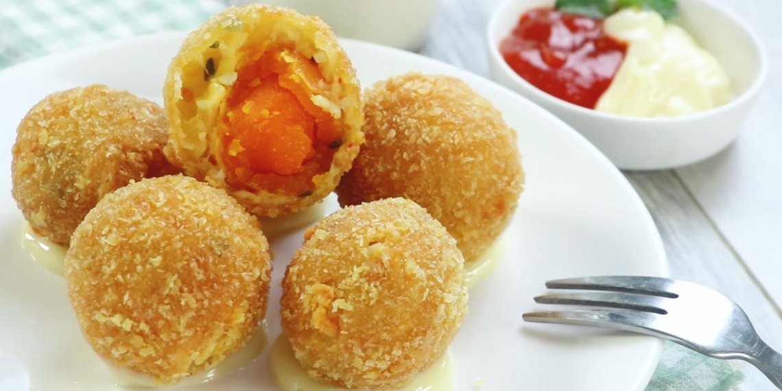 2 ways to make crispy fried cheese balls and fried salty egg batter 02302