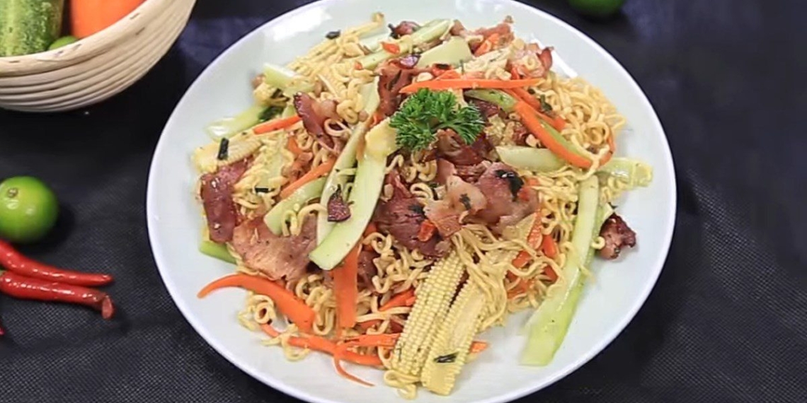 2 ways to make delicious and simple mixed noodles with fresh vegetables at 14028