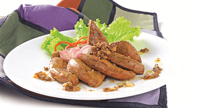 2 ways to make fried pork liver with scented pork liver fried in garlic 01539