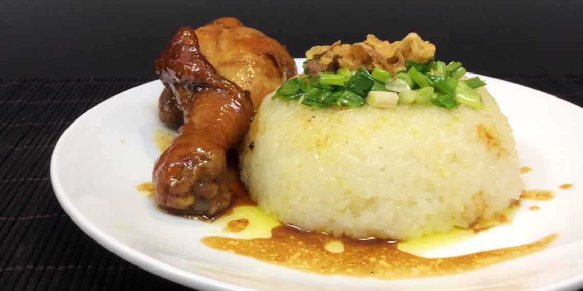 2 ways to make grilled chicken rice and rice with young egg delicious attractive 08706