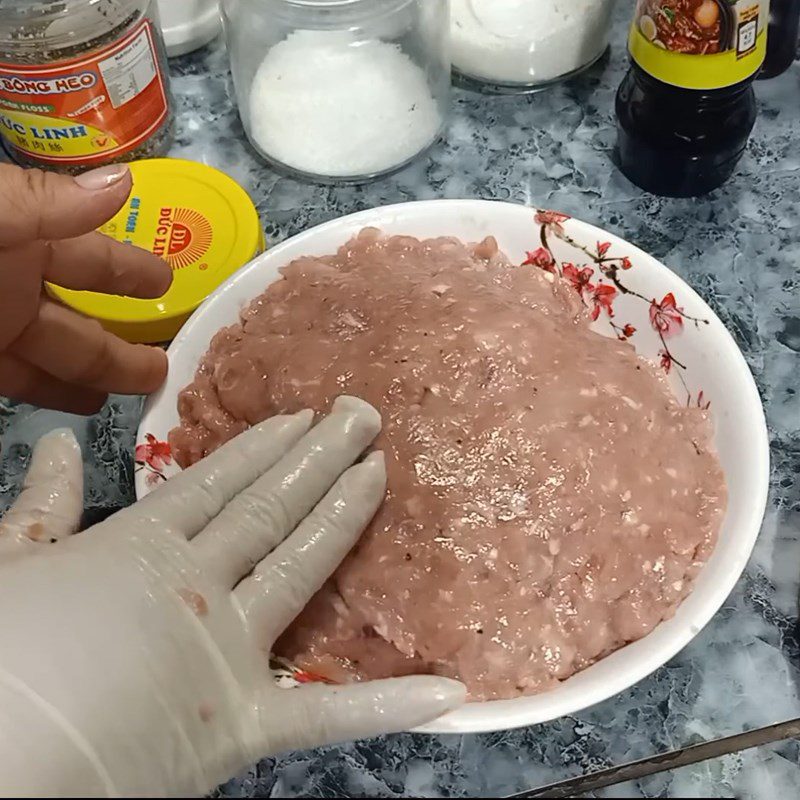 Step 2 Seasoning the filling Fish spring rolls