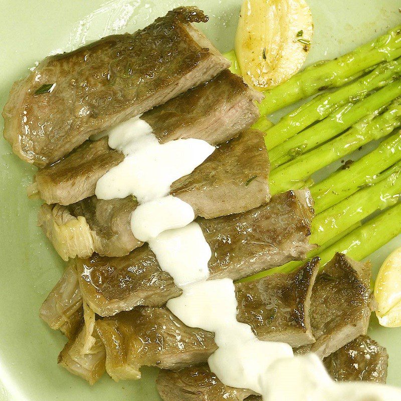 Step 5 Finished Product Beef Steak with Mushroom Cream Sauce