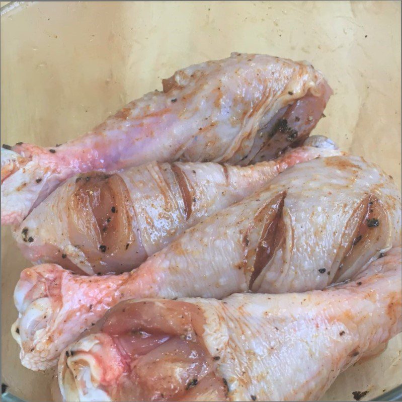 Step 3 Prepare and Marinate Chicken Chicken wrapped in spinach using an air fryer