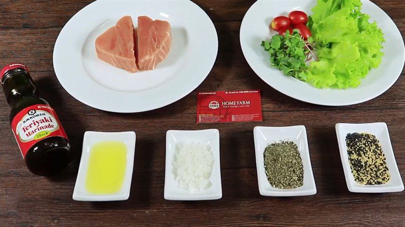 Ingredients for 4 ways to make grilled tuna