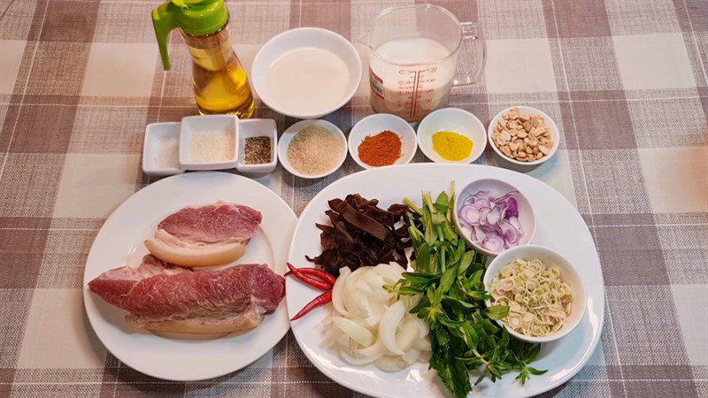 Ingredients for deer meat stir-fry