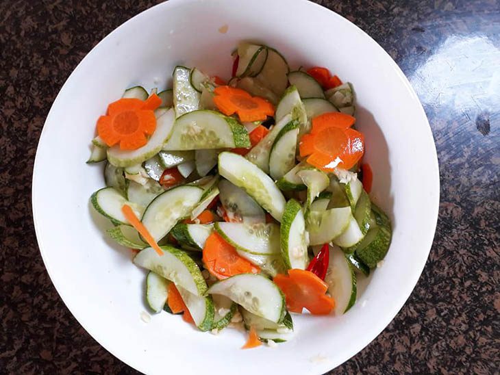 Step 3 Mix the ingredients for Quick Pickled Cucumbers