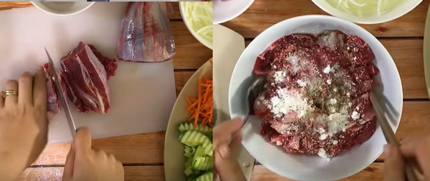 Step 1 Prepare the ingredients for Beef Salad