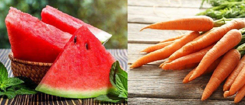 Ingredients for watermelon juice using a blender