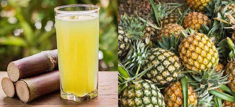 Ingredients for 3 ways to make sweet sugarcane juice