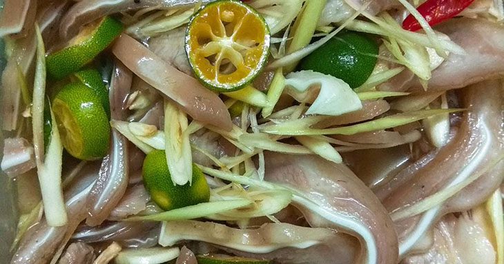 Step 4 Pickle the pork ear for Pork Ear Pickled with Lemongrass and Sweet-Sour Kumquat