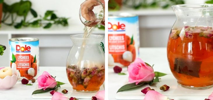 Step 2 Brew Rose Tea Lychee Rose Tea