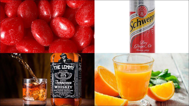 Ingredients for the 5 ways to make a cocktail