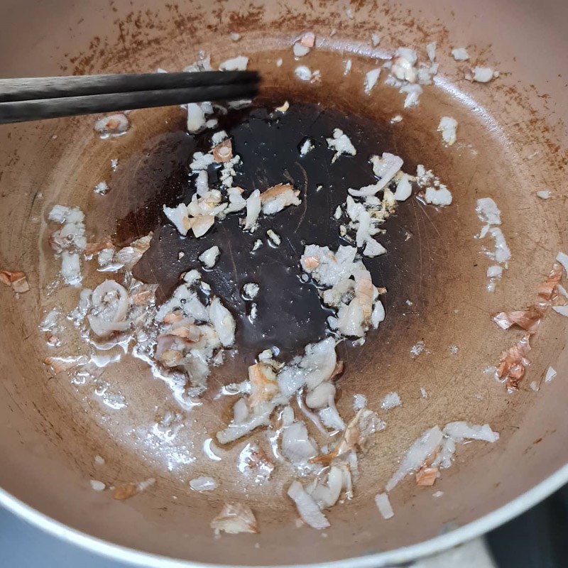 Step 2 Cook the soup for Snakehead fish soup with Water spinach