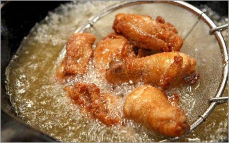 Do not fry too much chicken at once