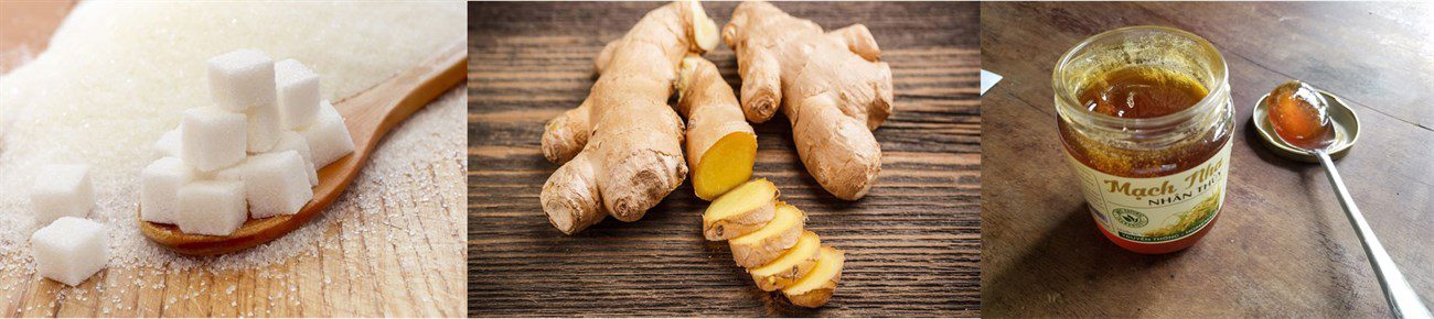 Ingredients for the dish 4 ways to make ginger candy