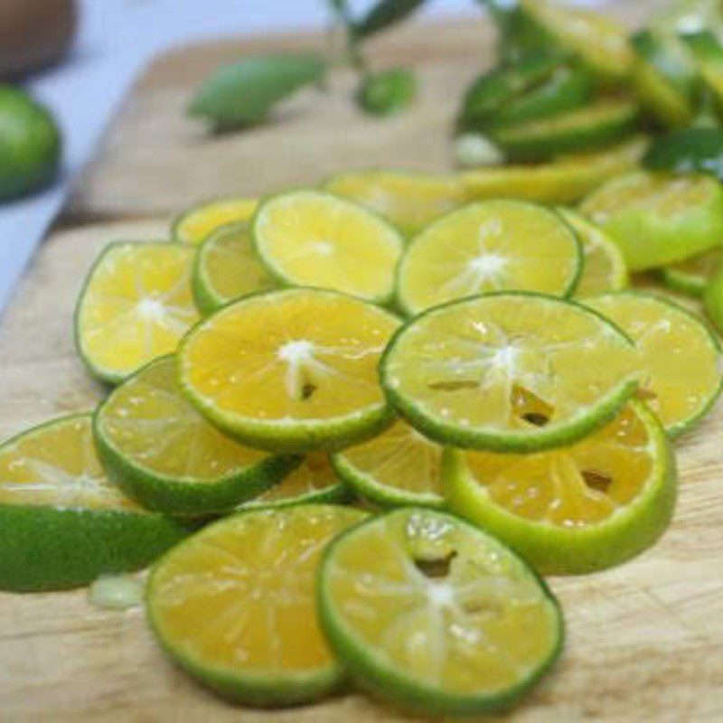 Step 2 Prepare the ingredients Beef tendons mixed with young starfruit in salted lime sauce