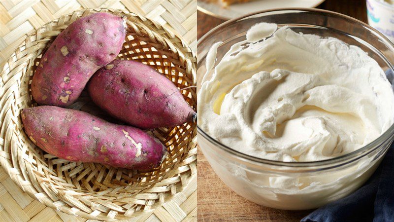 Ingredients for Purple Sweet Potato Smoothie