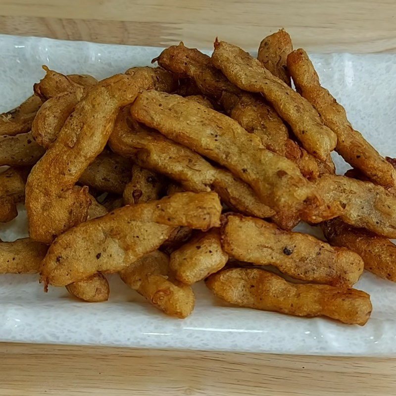 Step 5 Finished Product Crispy Fried Mushroom Cake