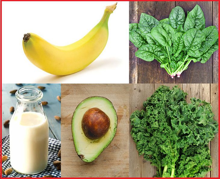 ingredients for banana, avocado smoothie