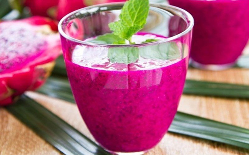 Image of red dragon fruit juice