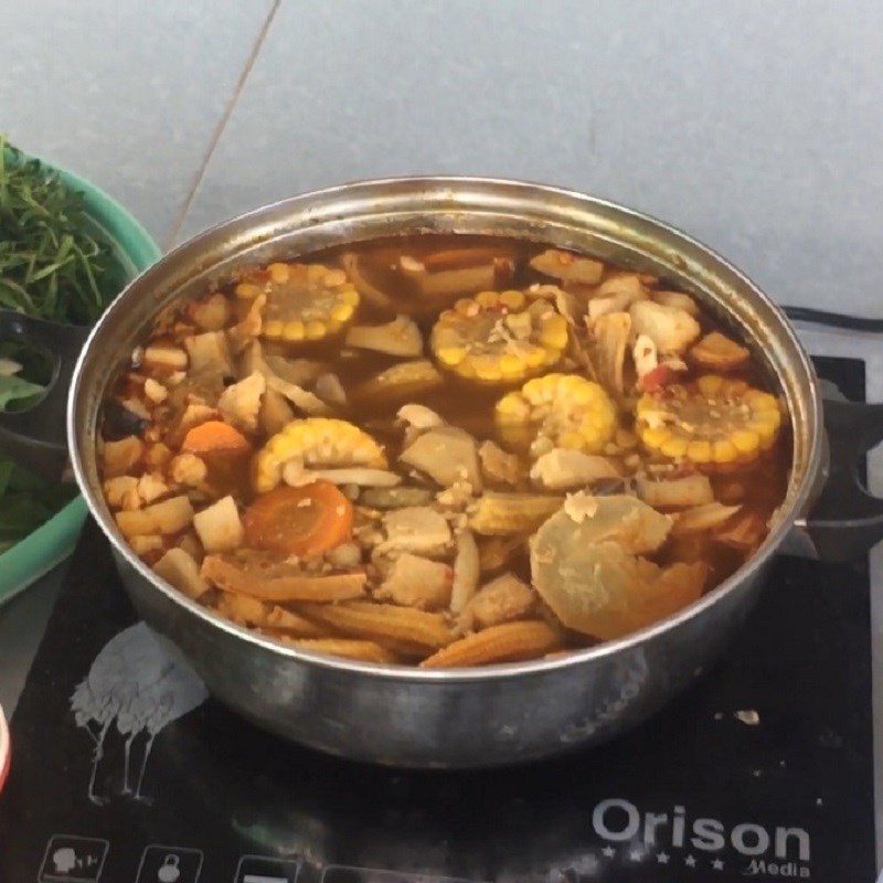 Step 6 Final product Vegetarian goat hotpot