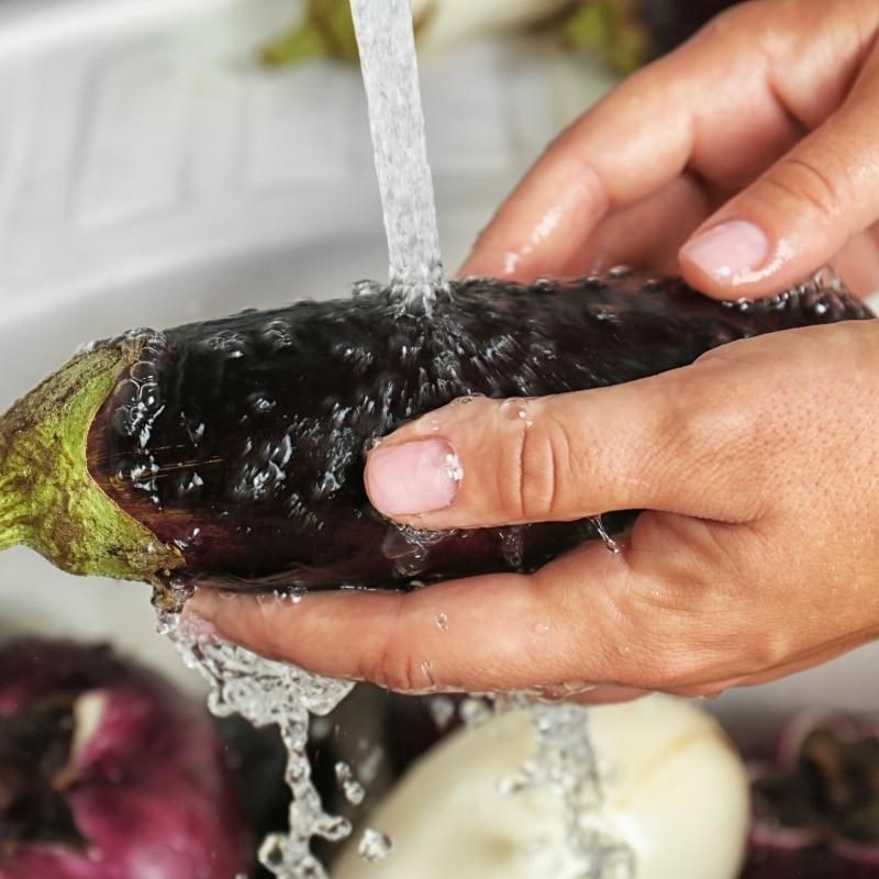 Step 1 Prepare the eggplant Crispy eggplant