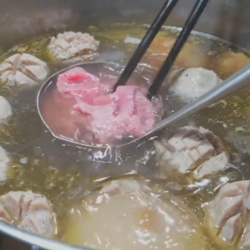 Step 6 Completion of Beef Meatball Pho