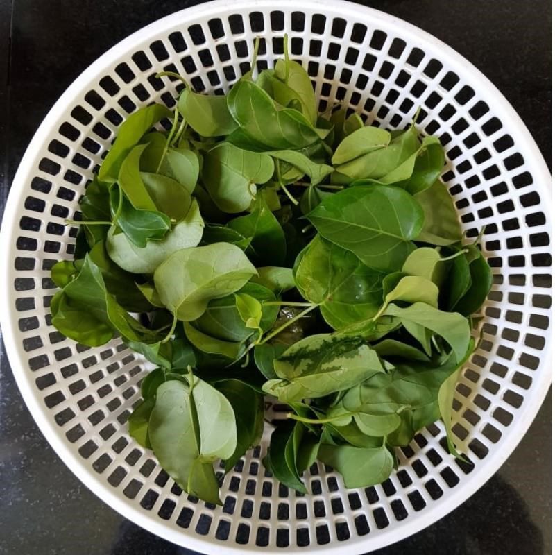 Step 1 Prepare the ingredients for tilapia soup with wild betel leaves