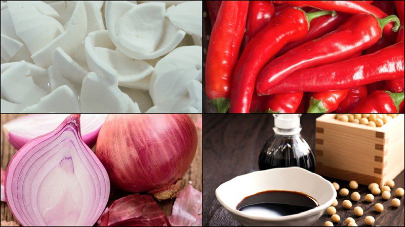 Ingredients for Coconut Braised in Soy Sauce