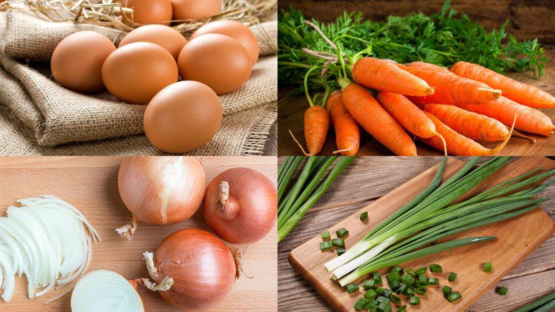 Ingredients for Korean steamed egg dish using microwave